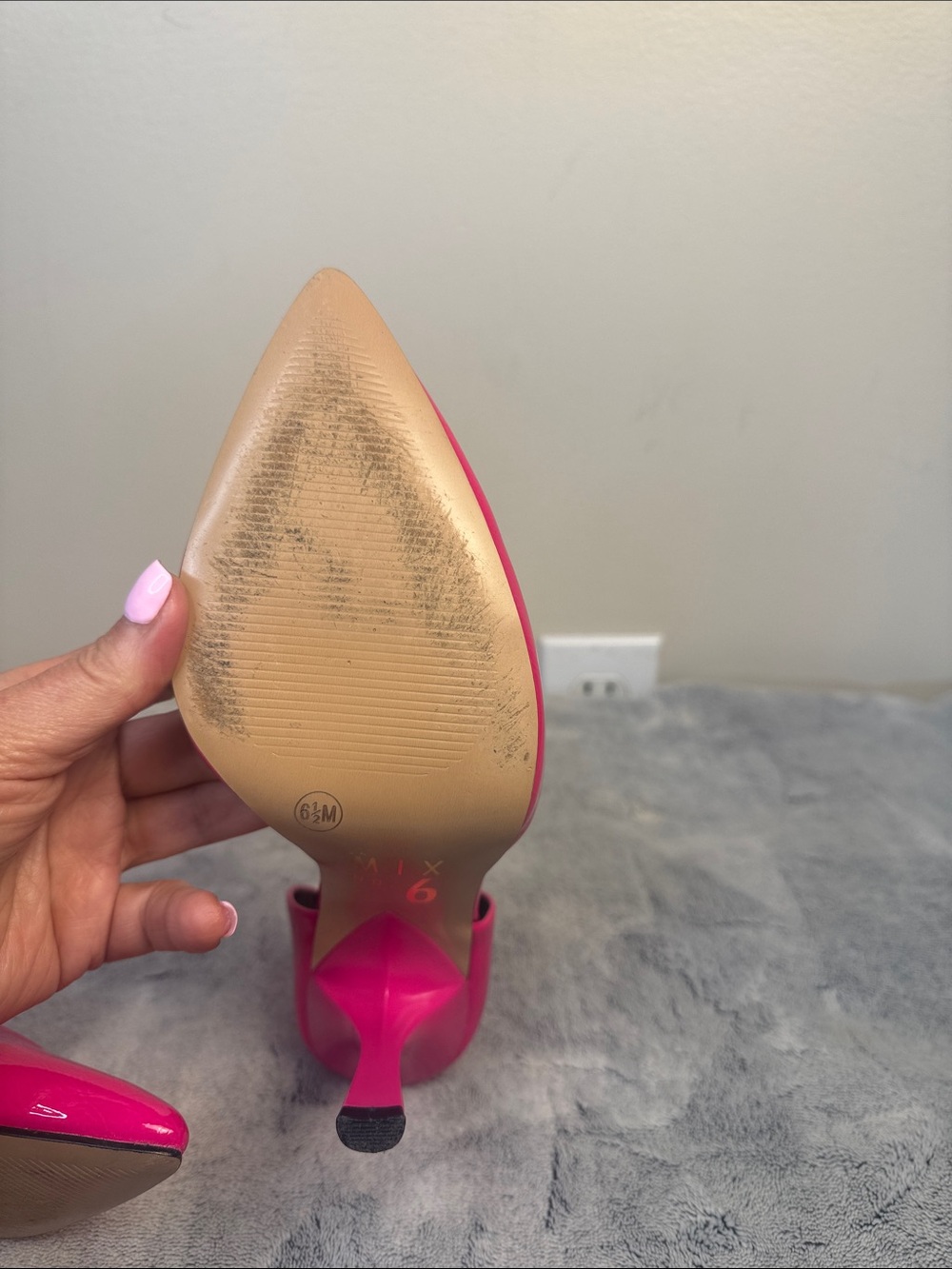 Mix No. 6 Dawnira Hot Pink Patent Leather Pumps - Size 6.5 - Picture 9 of 10